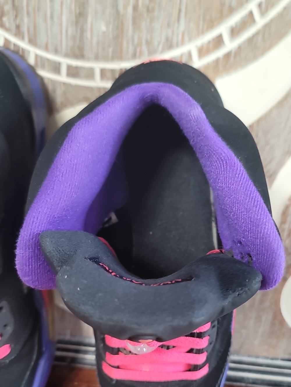 🔥 Nike Air Jordan 5 'Raptors' "Ember Glow/Fierce Purple" Wmns 8, Great Cond. - Picture 9 of 16